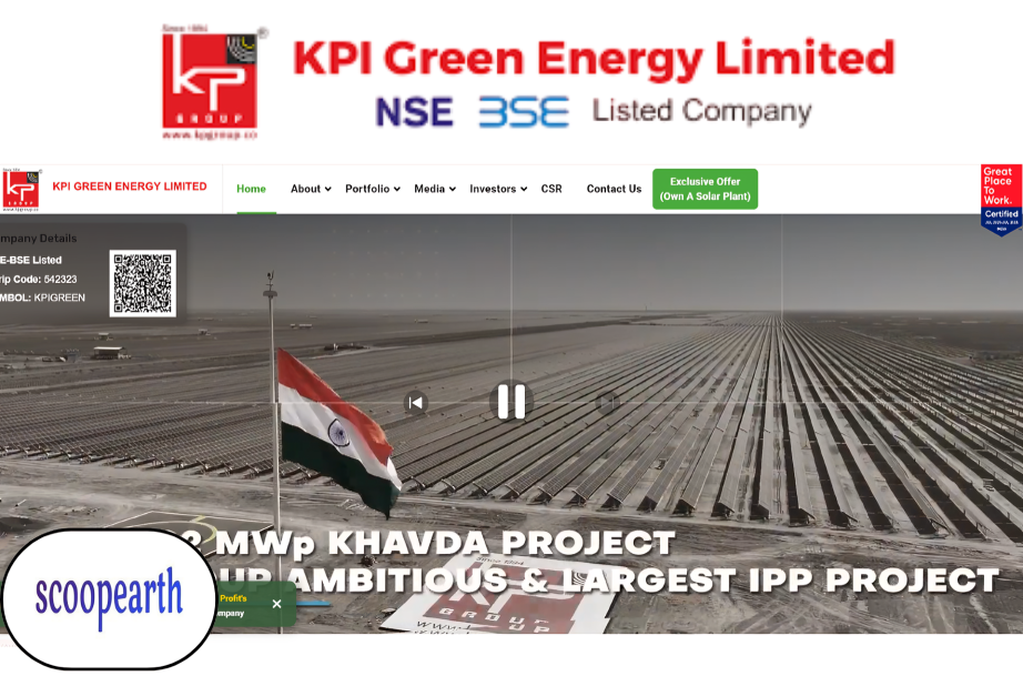 KPI Green Energy shares jumped to 4.7% after securing a 120 MW BESS order from GUVNL