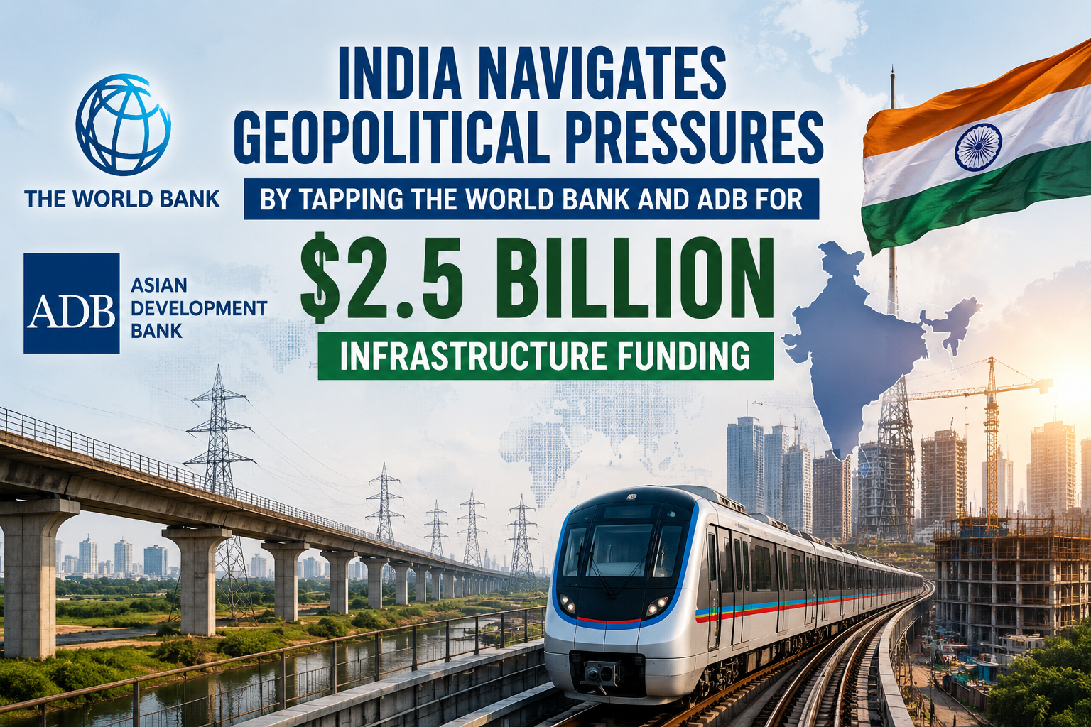 India navigated geopolitical pressures by tapping the World Bank and ADB for $2.5 billion infrastructure funding