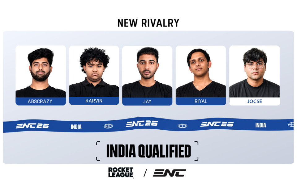 India's Rocket League team qualifies for the Esports Nations Cup 2026, earning a place among the world's top esports teams in the international tournament.