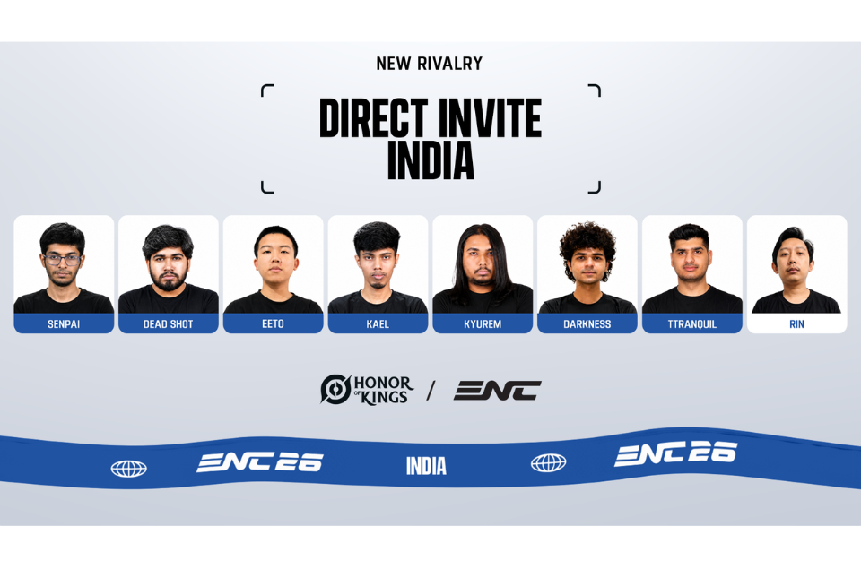 NODWIN Gaming announces India's Honor of Kings roster for the Esports Nations Cup 2026 after receiving a special invitation to the tournament's main event.