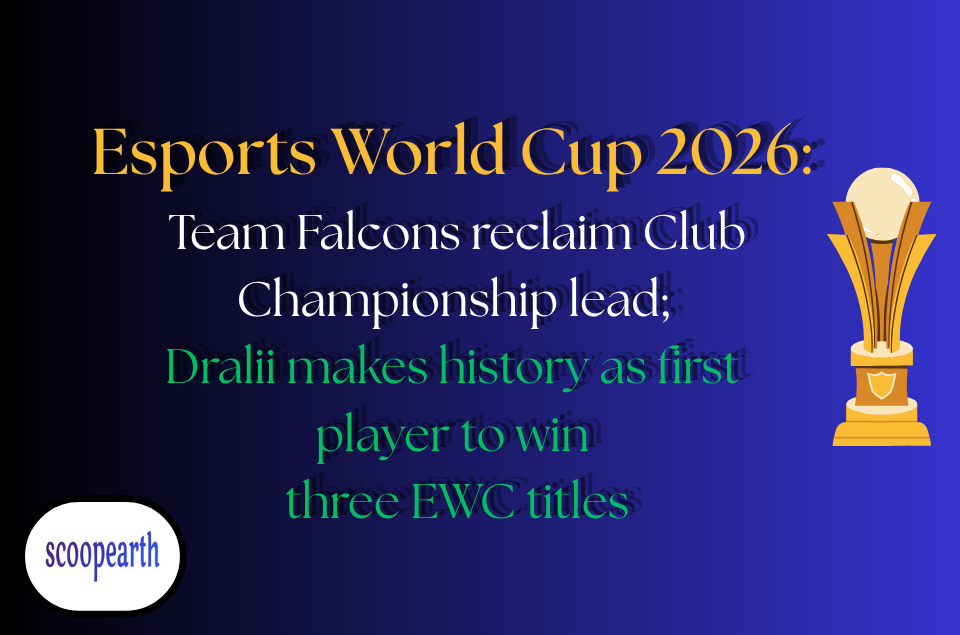 Esports World Cup 2026: Team Falcons reclaim Club Championship lead; Dralii makes history as first player to win three EWC titles